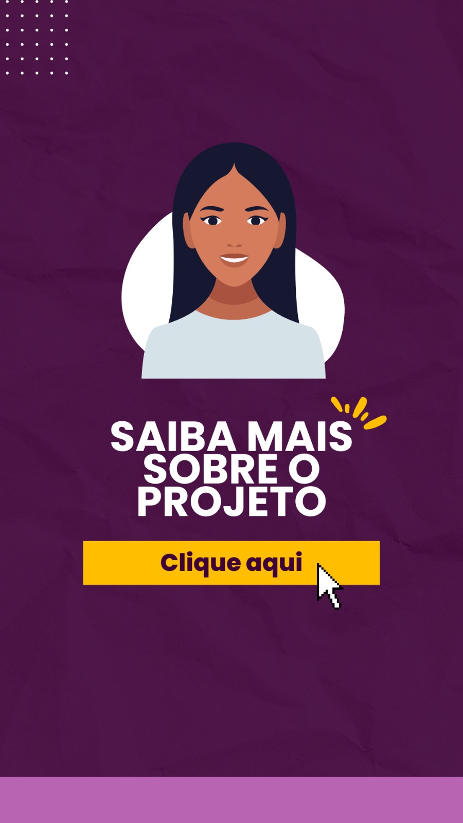 Banner lateral clique saiba mais sobre os projetos